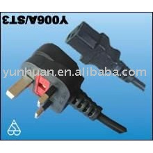 British type plugtop with fuse BSI 1363 approved Plug top with cable